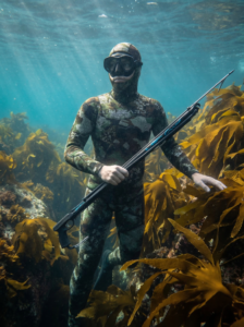 Camoflage Lizzard Spearfshing and Freediving Wetsuit in Cape Town